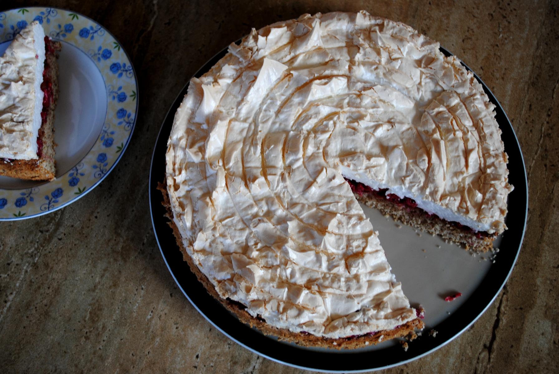 Johannisbeer-Baiser Kuchen von oben - Sarah&amp;#39;s BackBlog