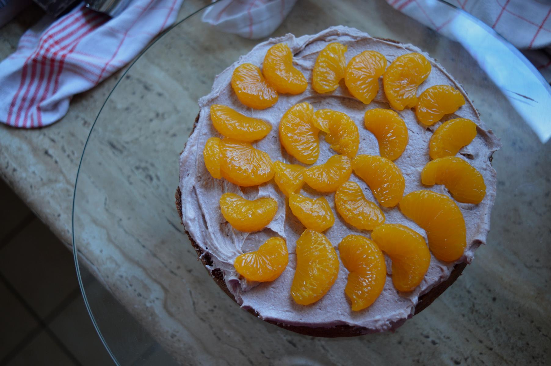 Schoko-Mandarinen-Torte erste Schicht - Sarah&amp;#39;s BackBlog