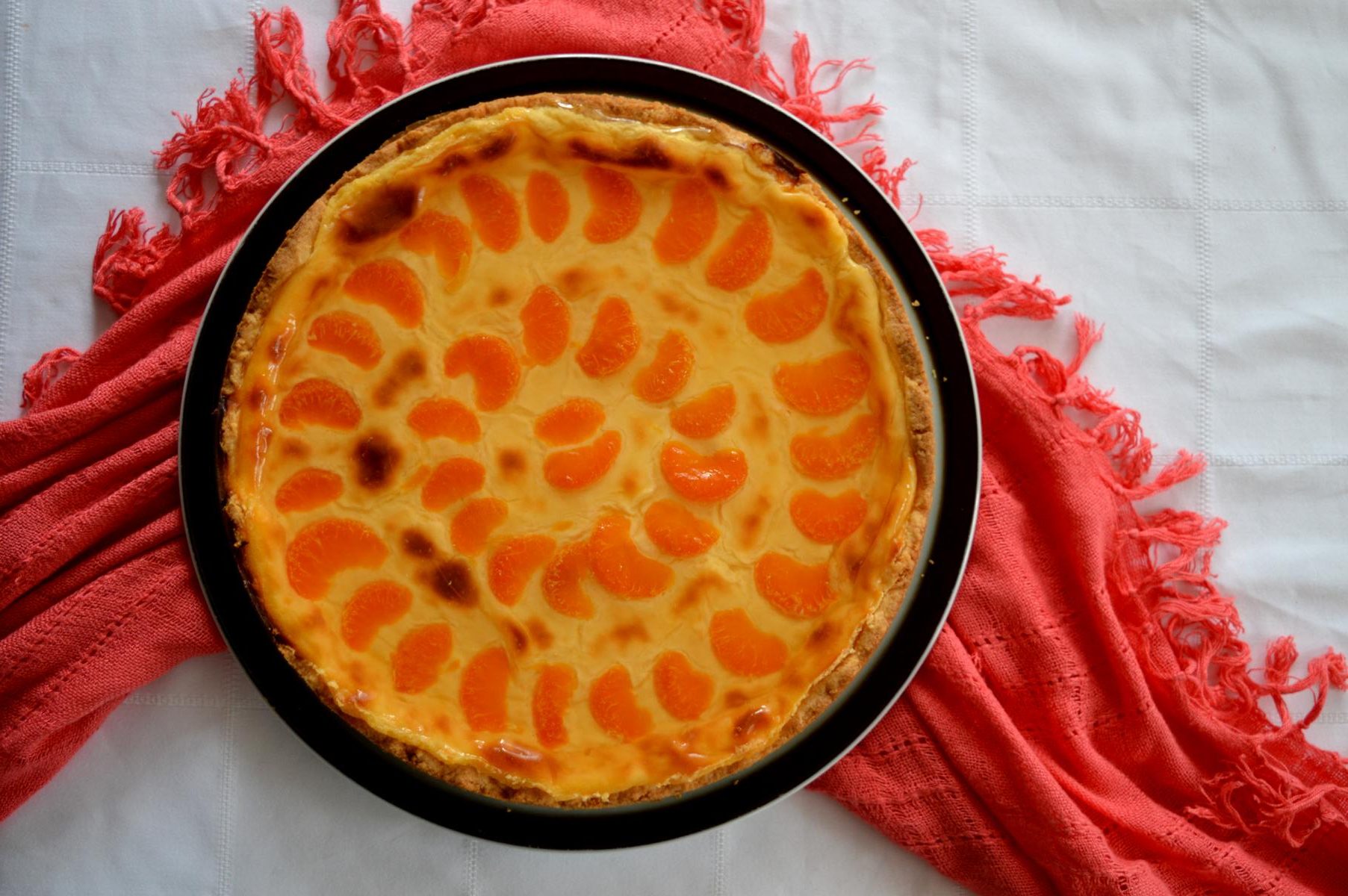 Mandarinen-Schmand-Kuchen von oben - Sarah&amp;#39;s BackBlog