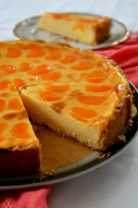 Mandarinen-Schmand-Kuchen von oben